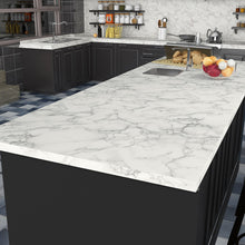 Load image into Gallery viewer, Livelynine Grey White Marble Contact Paper for Countertops Waterproof Wallpaper for Kitchen Countertop Peel and Stick Contact Paper for Dressers Desk Table Counter Top Laminant Stick Covers
